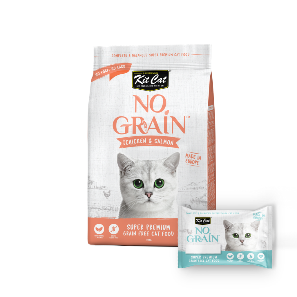 Kit Cat No Grain Dry Cat Food - Chicken & Salmon (Sample)