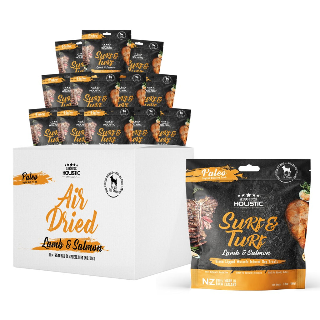 [CTN OF 36] Absolute Holistic Air Dried Treats for Dogs - Surf & Turf (100g)