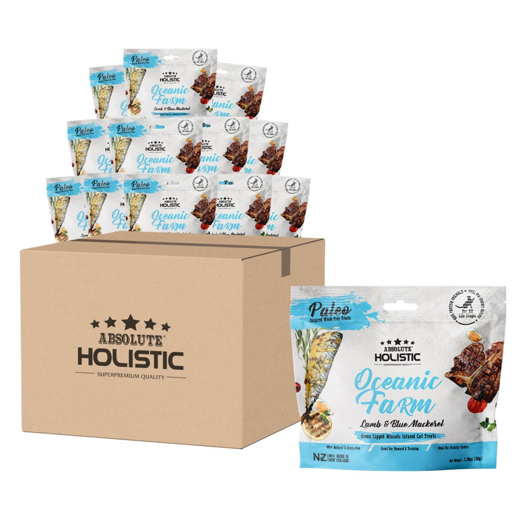 [CTN OF 45] Absolute Holistic Air Dried Treats for Cats - Oceanic Farm (50g)