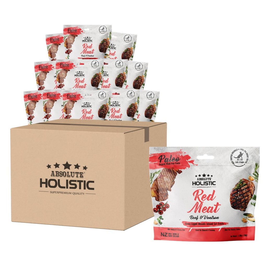 [CTN OF 45] Absolute Holistic Air Dried Treats for Cats - Red Meat (50g)