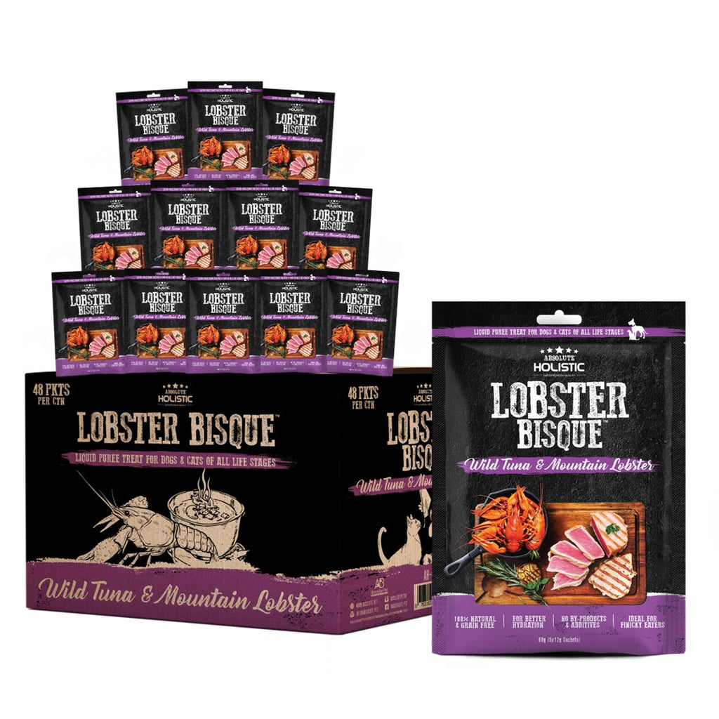 [CTN OF 48] Absolute Holistic Liquid Treats for Cats & Dogs - Tuna & Lobster Bisque (5x12g)