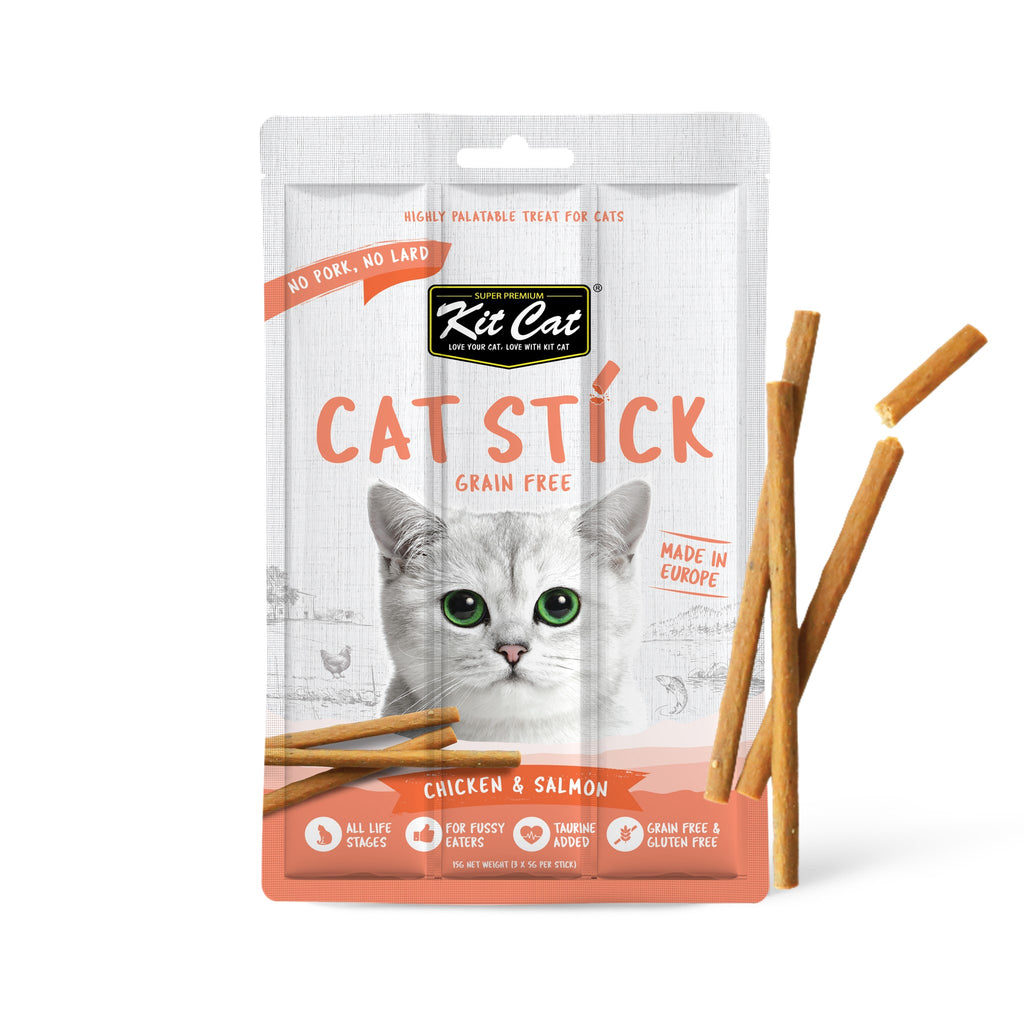 Kit Cat Chicken & Salmon Grain Free Cat Stick (3 Sticks)