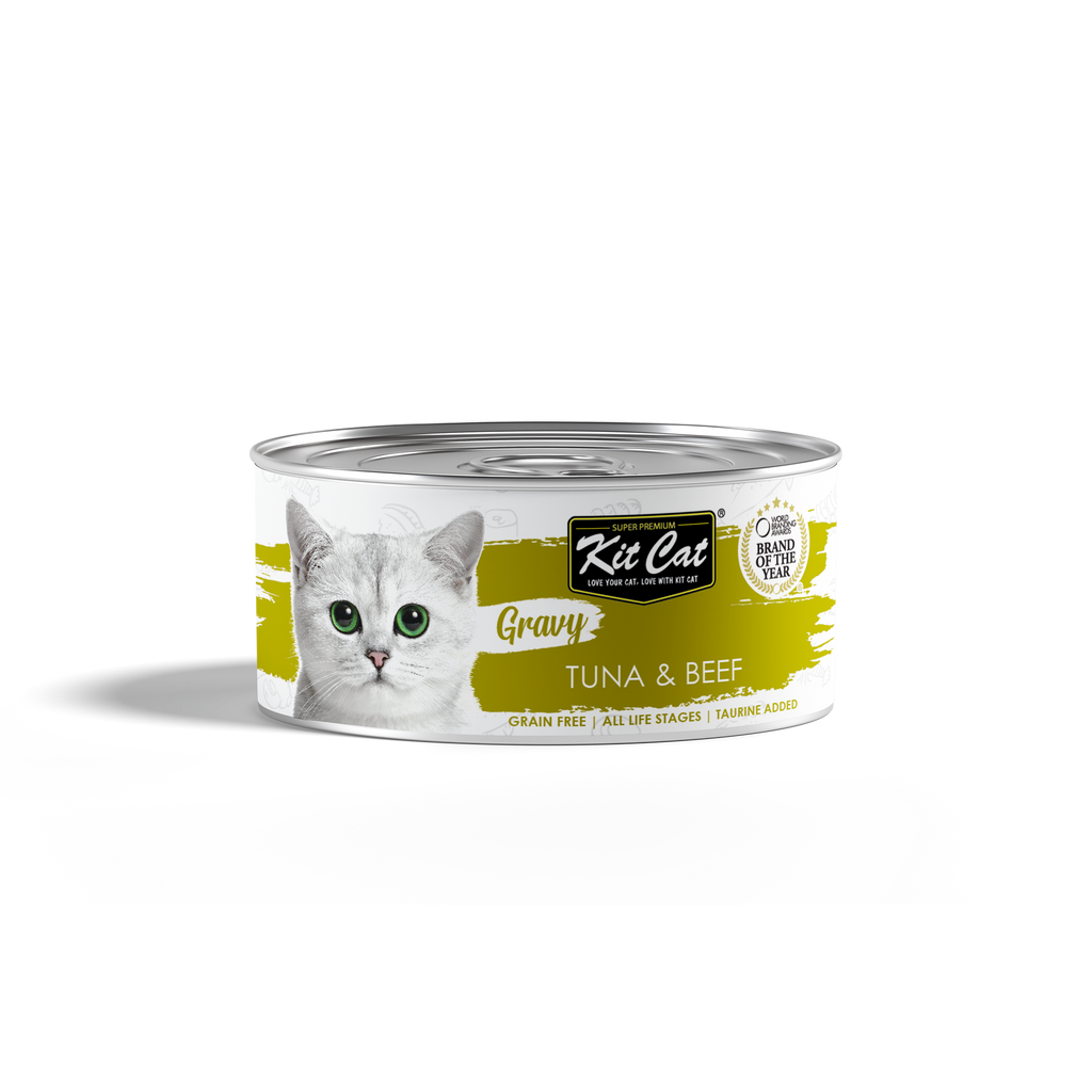 Kit Cat Gravy Cat Canned Food - Tuna & Beef (70g)