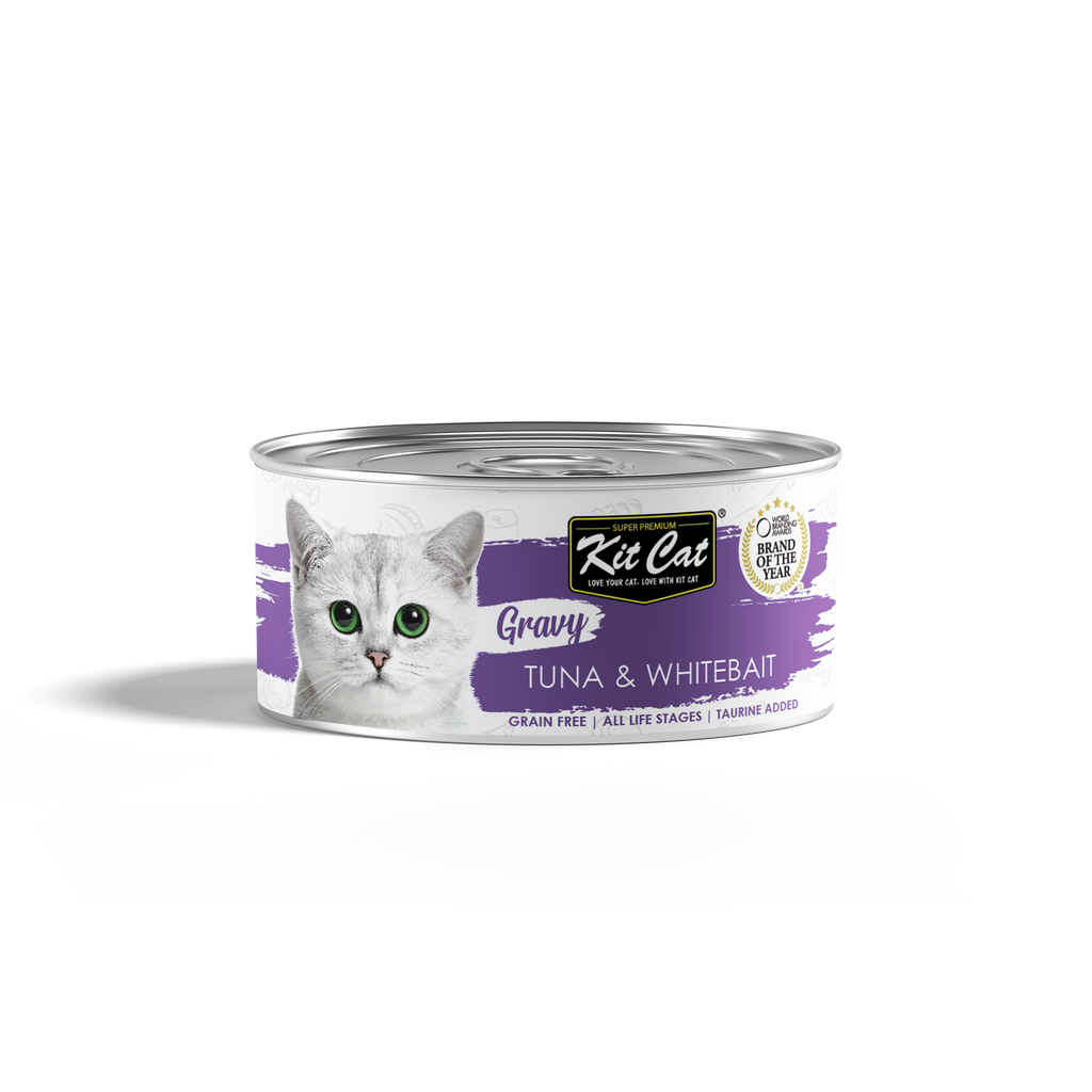 Kit Cat Gravy Cat Canned Food - Tuna & Whitebait (70g)