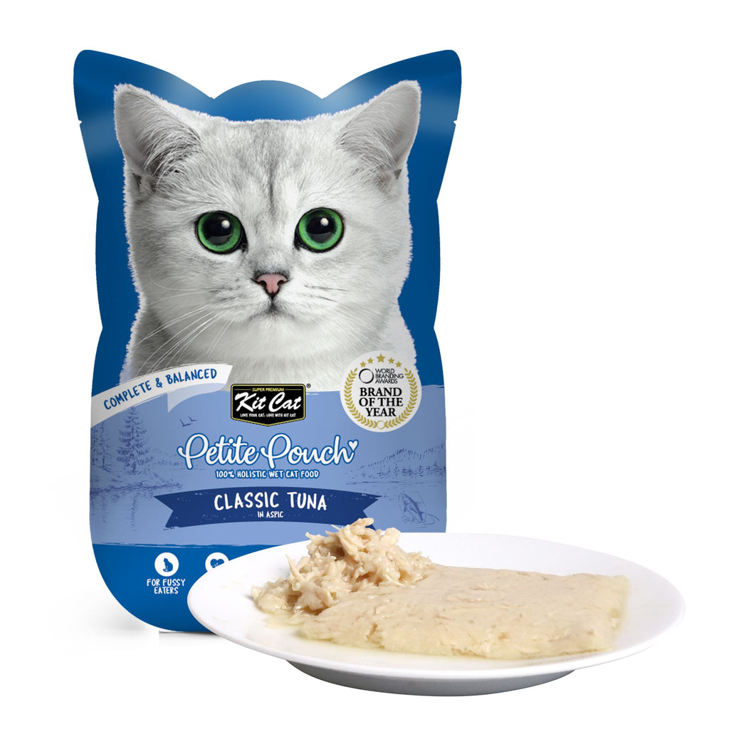 Kit Cat Petite Pouch Complete & Balanced Wet Cat Food - Classic Tuna in Aspic (70g)