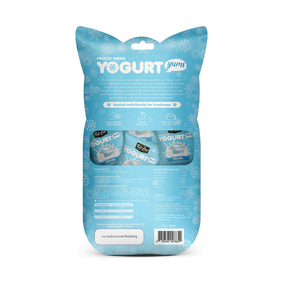 Kit Cat Freeze Dried Yogurt Yums Cat Treat Original 10pcs