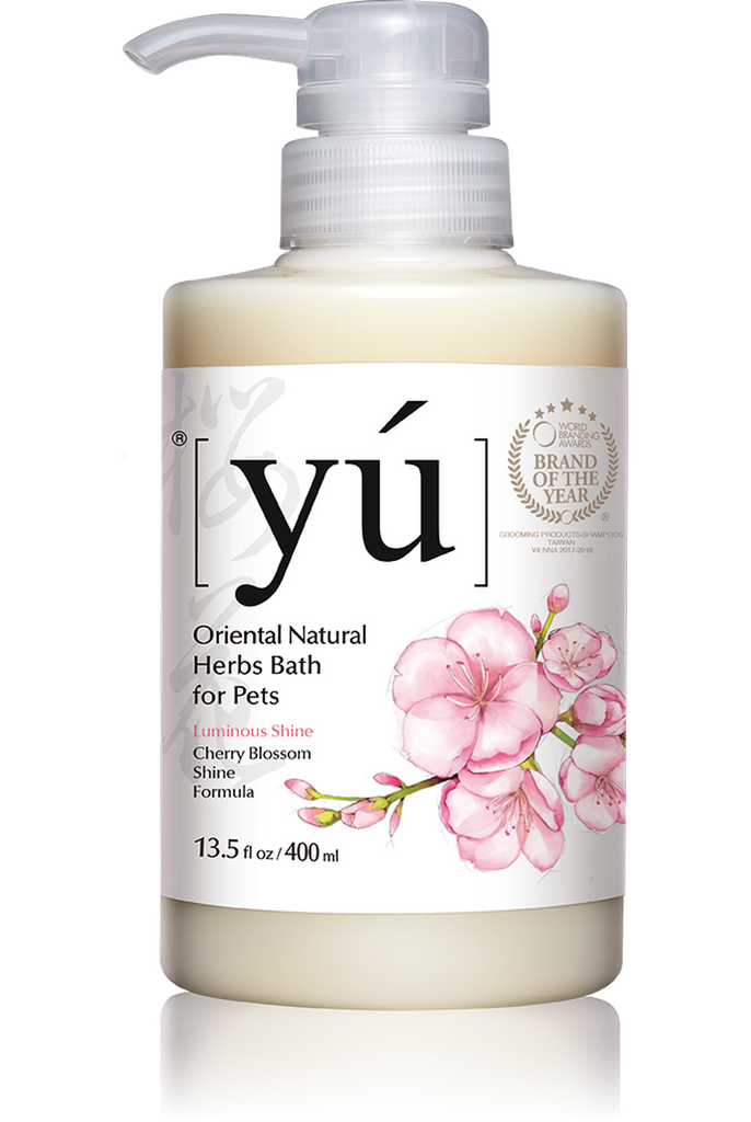 YU Oriental Natural Herbs Bath Shampoo for Cats & Dogs -  Cherry Blossom Shine formula 