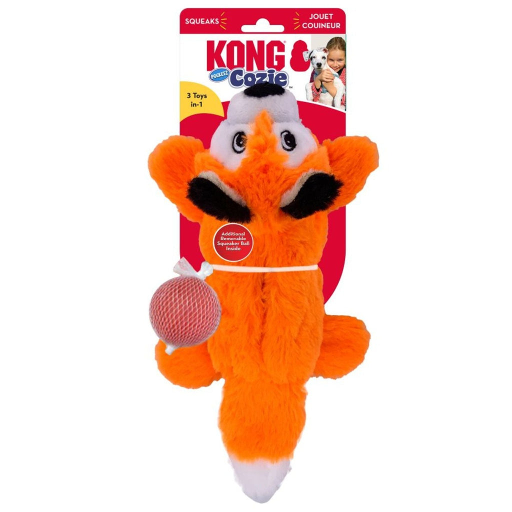 KONG Dog Toy - Cozie™ Pocketz Fox (2 Sizes)