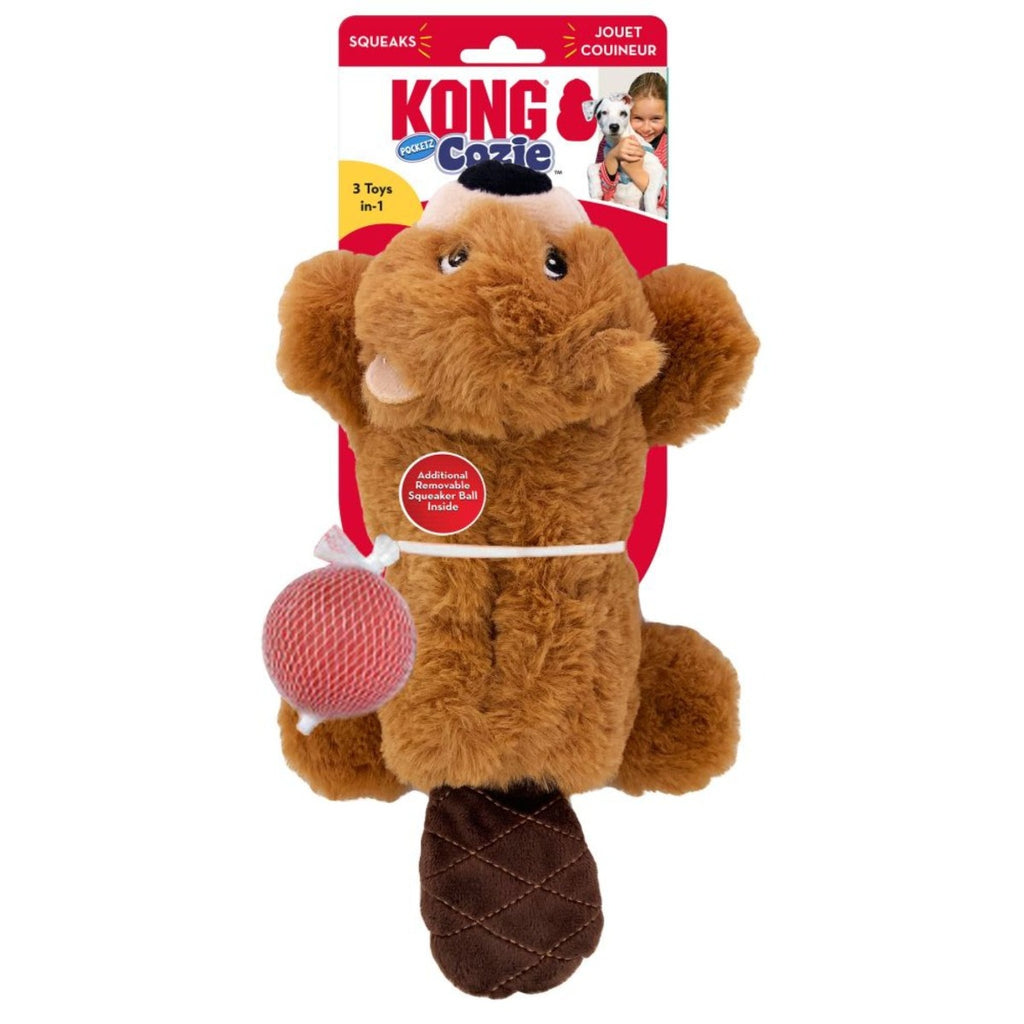 KONG Dog Toy - Cozie™ Pocketz Beaver (2 Sizes)