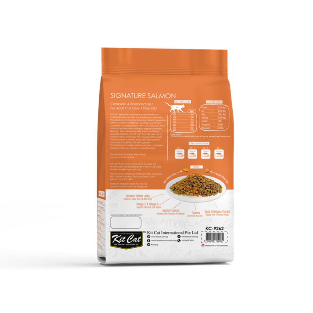 Kit Cat Premium Cat Dry Food -  Signature Salmon (1.2kg)
