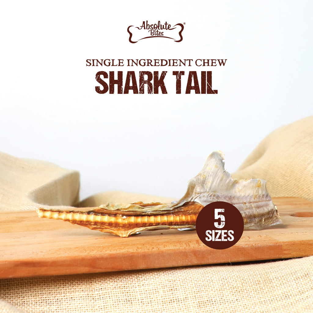 Absolute Bites Single Ingredient Dog Chew - Shark Tail (5 sizes)