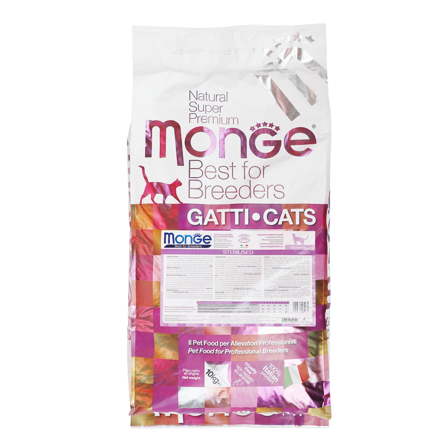 Monge Super Premium Natural Dry Cat Food Sterilised 10kg B2K Pet