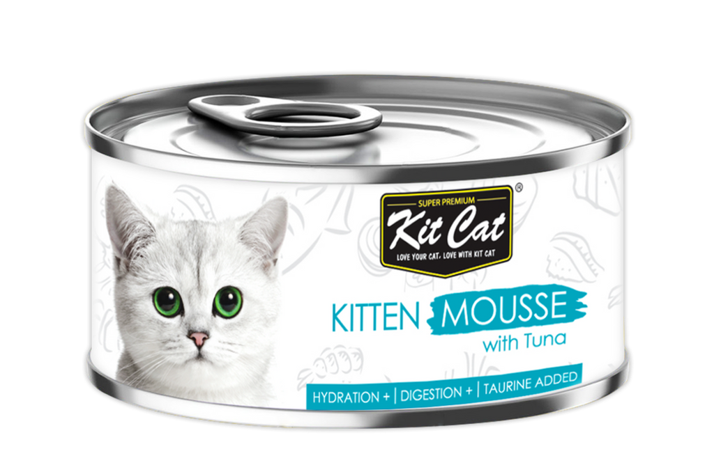 Kit Cat Deboned Toppers Cat Canned Food - Kitten Mousse With Tuna (80g)