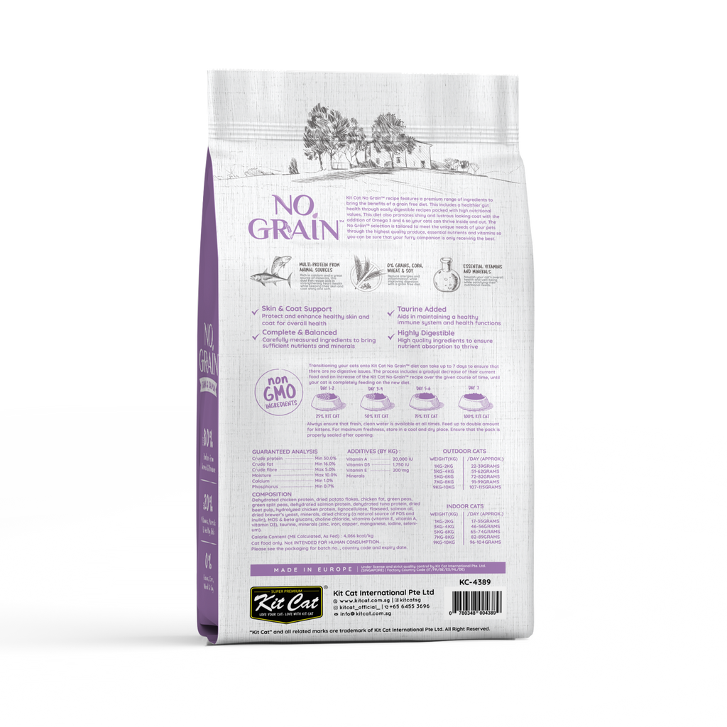 Kit Cat No Grain Dry Cat Food - Tuna & Salmon (10kg)