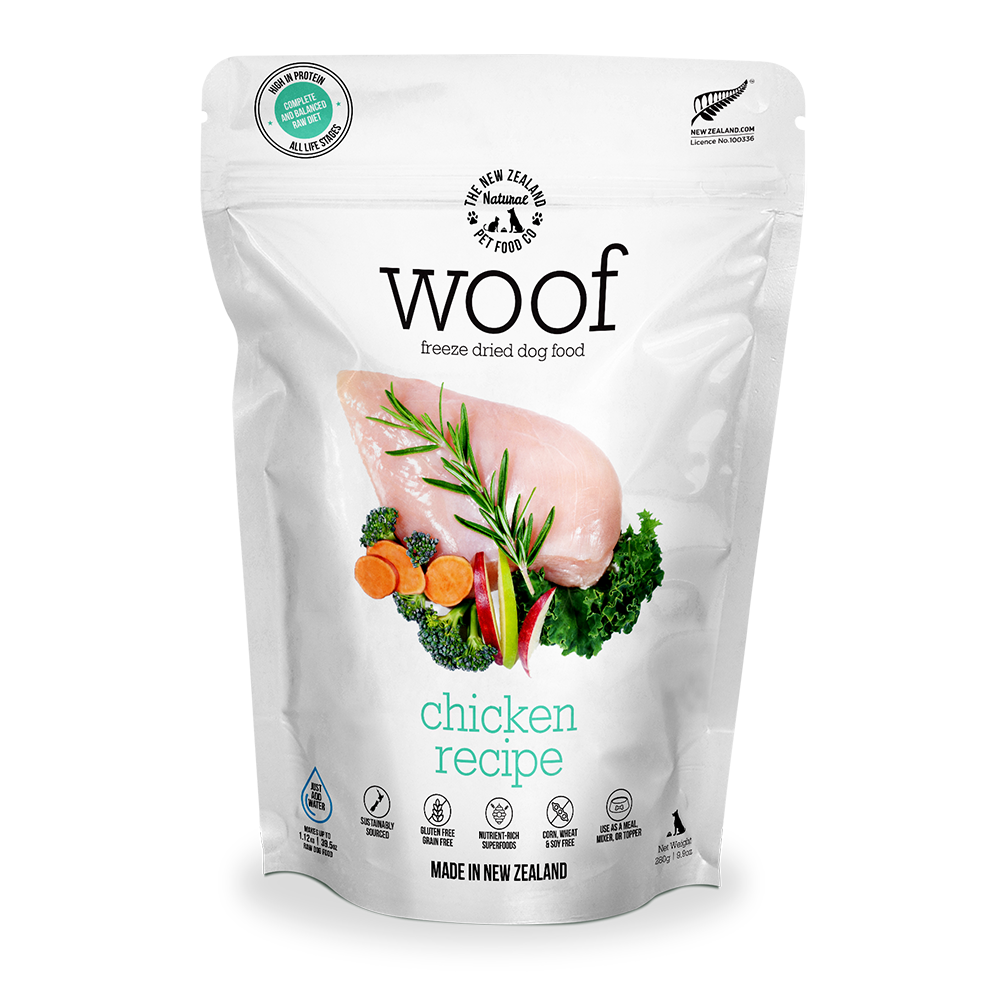 WOOF Freeze Dried Raw Dog Food - Chicken (280g)