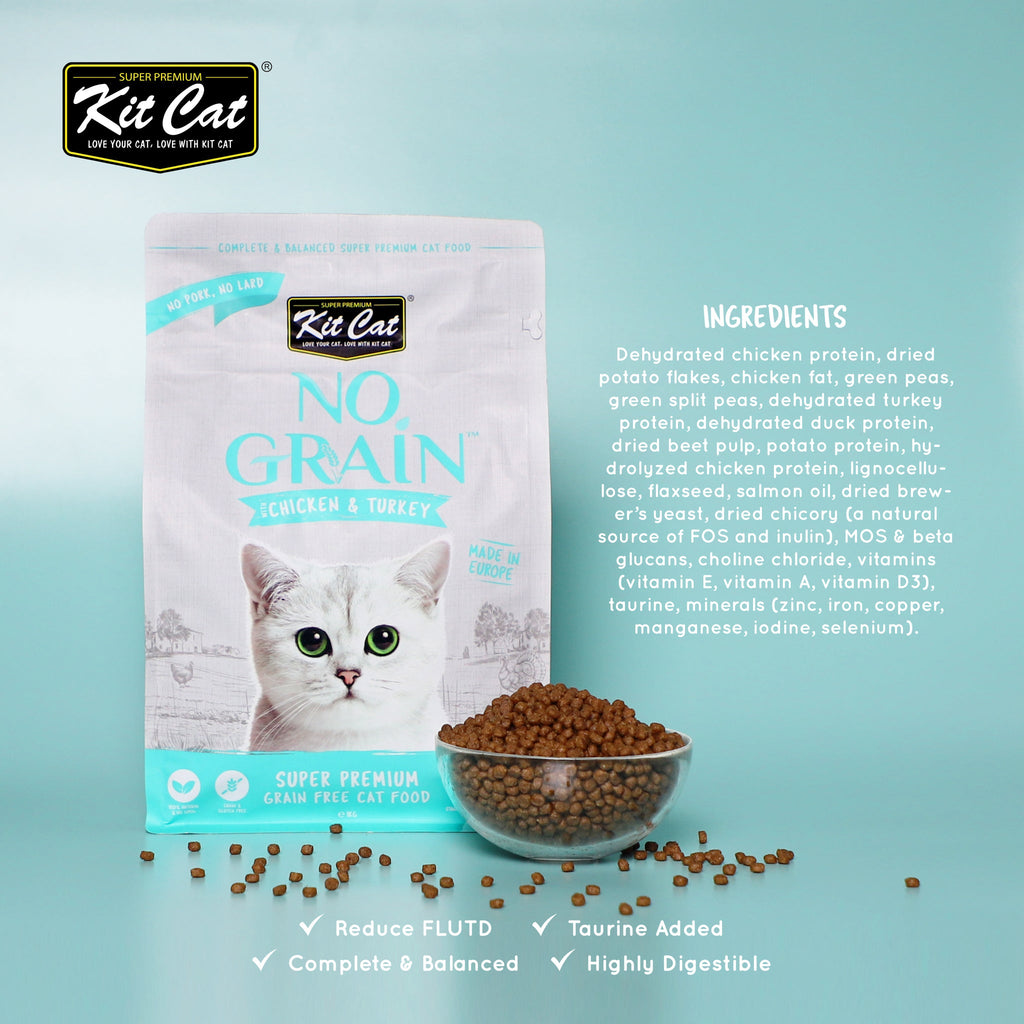 Kit Cat No Grain Dry Cat Food - Chicken & Turkey (Sample)