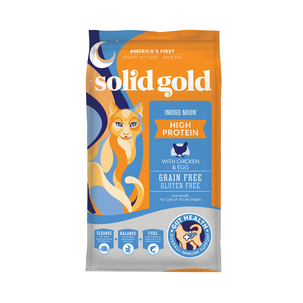 Solid Gold Grain Free Dry Cat Food - Chicken & Egg, Indigo Moon (12lbs)
