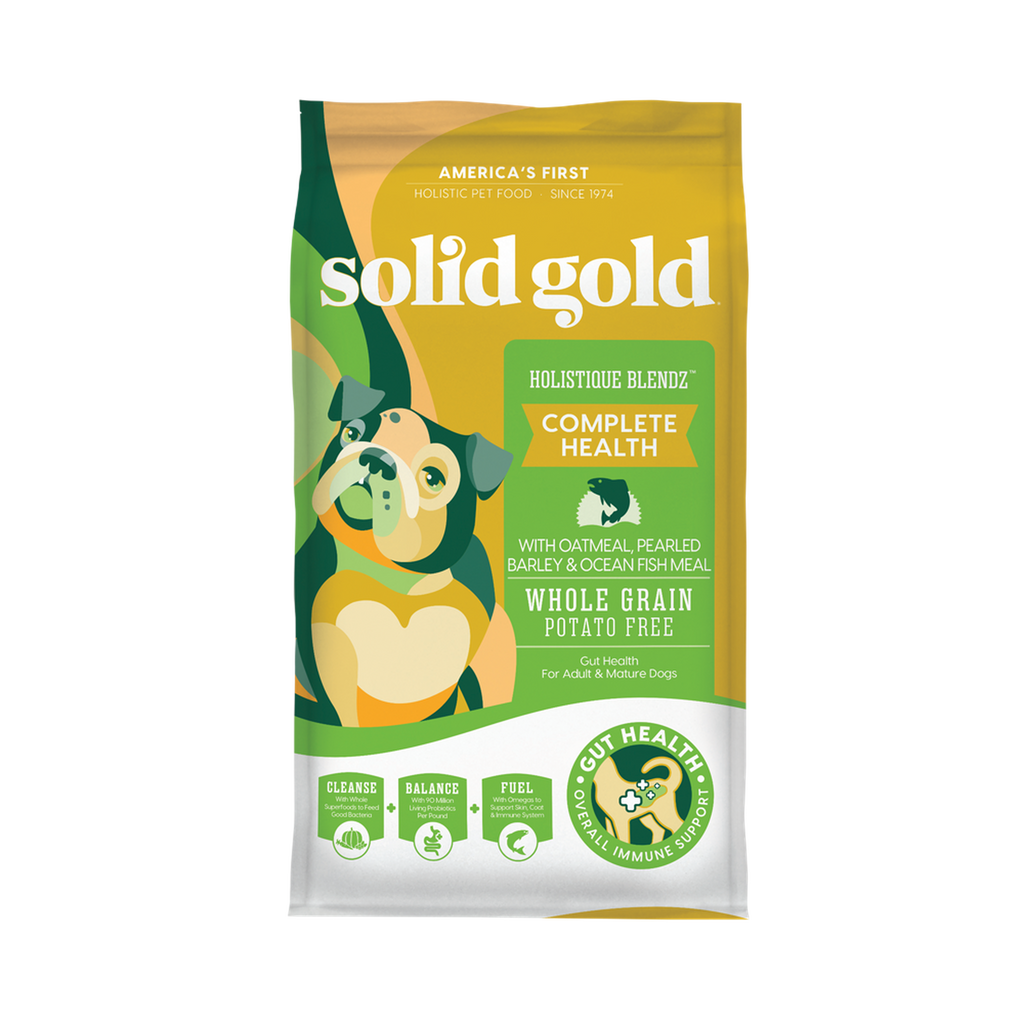 Solid Gold Grain Free Dry Dog Food - Fish & Pearled Barley, Holistique Blend (4lbs)