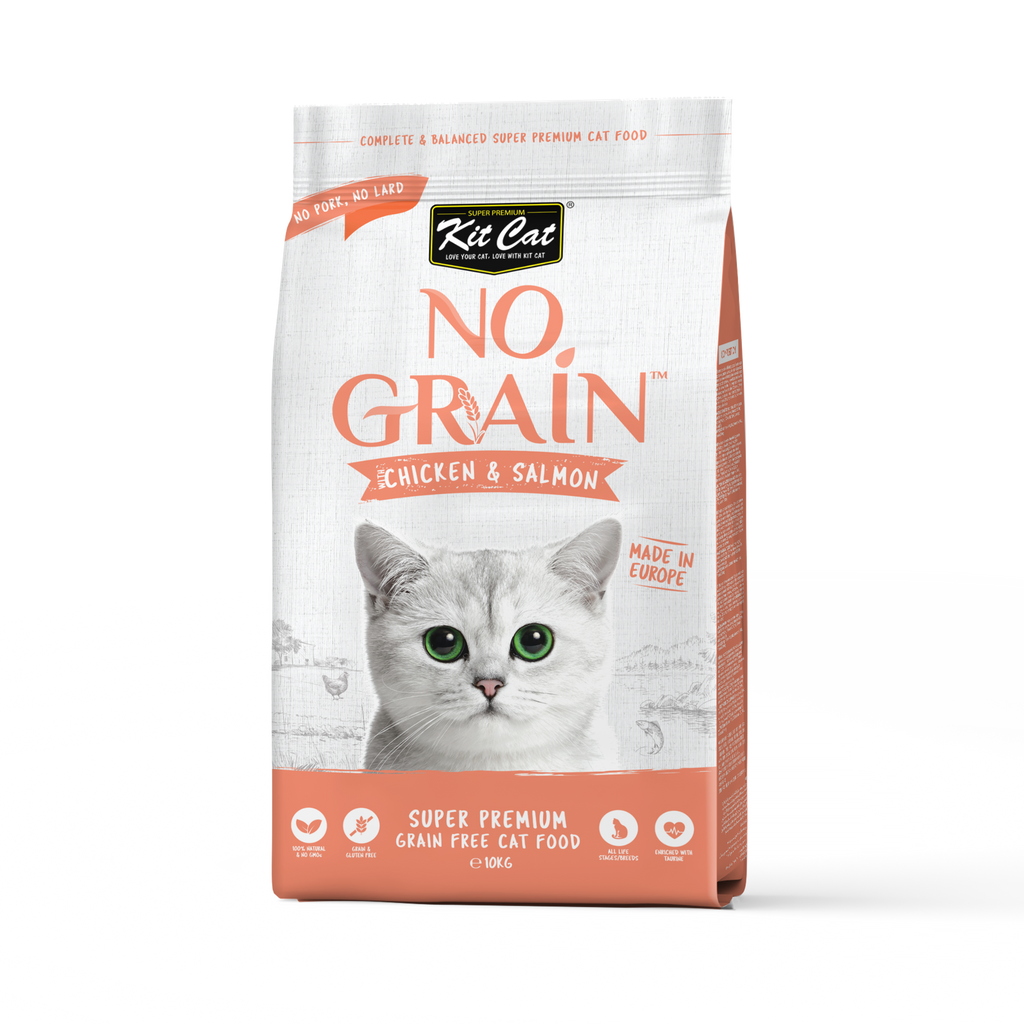 Kit Cat No Grain Dry Cat Food - Chicken & Salmon (10kg)