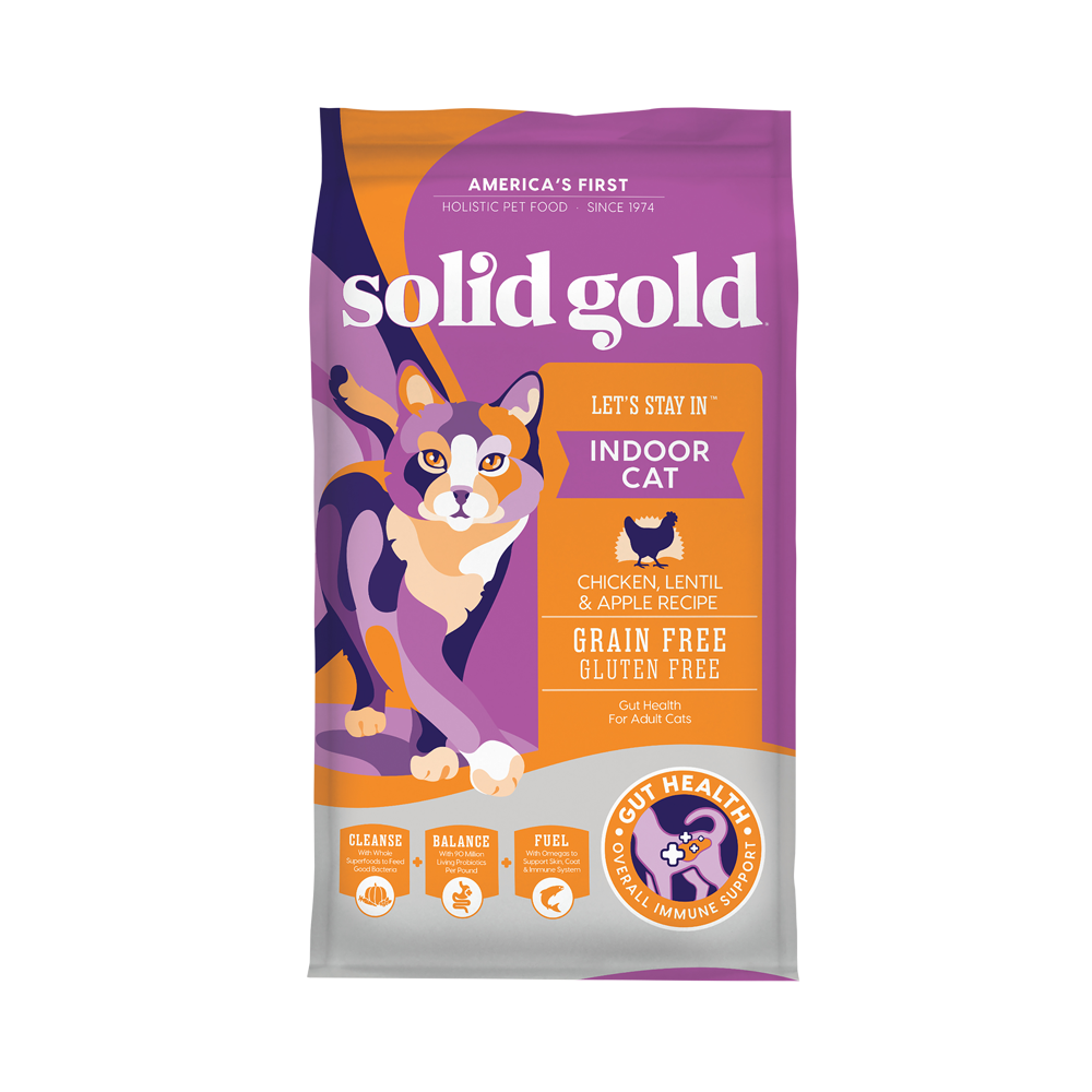 Solid Gold Grain Free Dry Cat Food - Chicken, Let's Stay Indoor (12lbs)