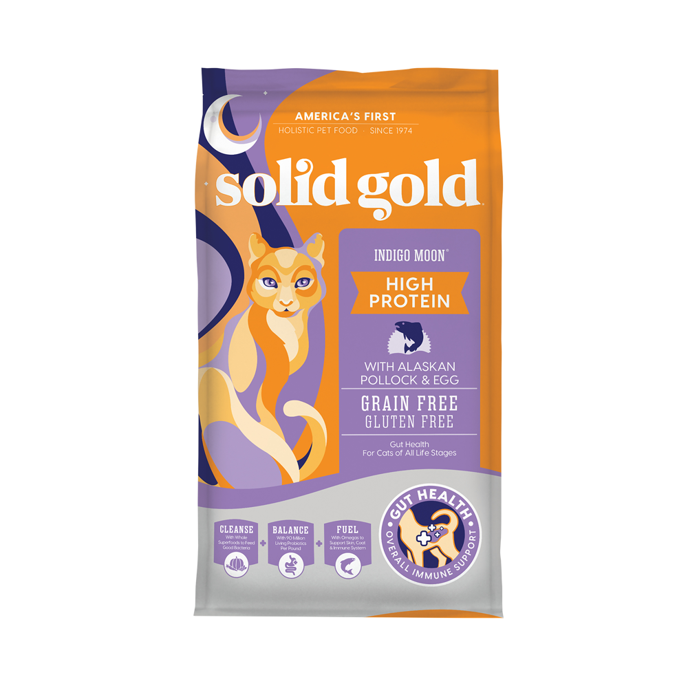Solid Gold Grain Free Dry Cat Food - Pollock & Egg, Indigo Moon (12lbs)