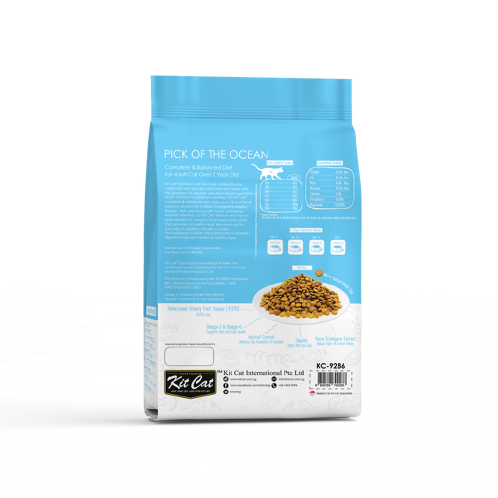 Kit Cat Premium Cat Dry Food -  Pick Of The Ocean (1.2kg)