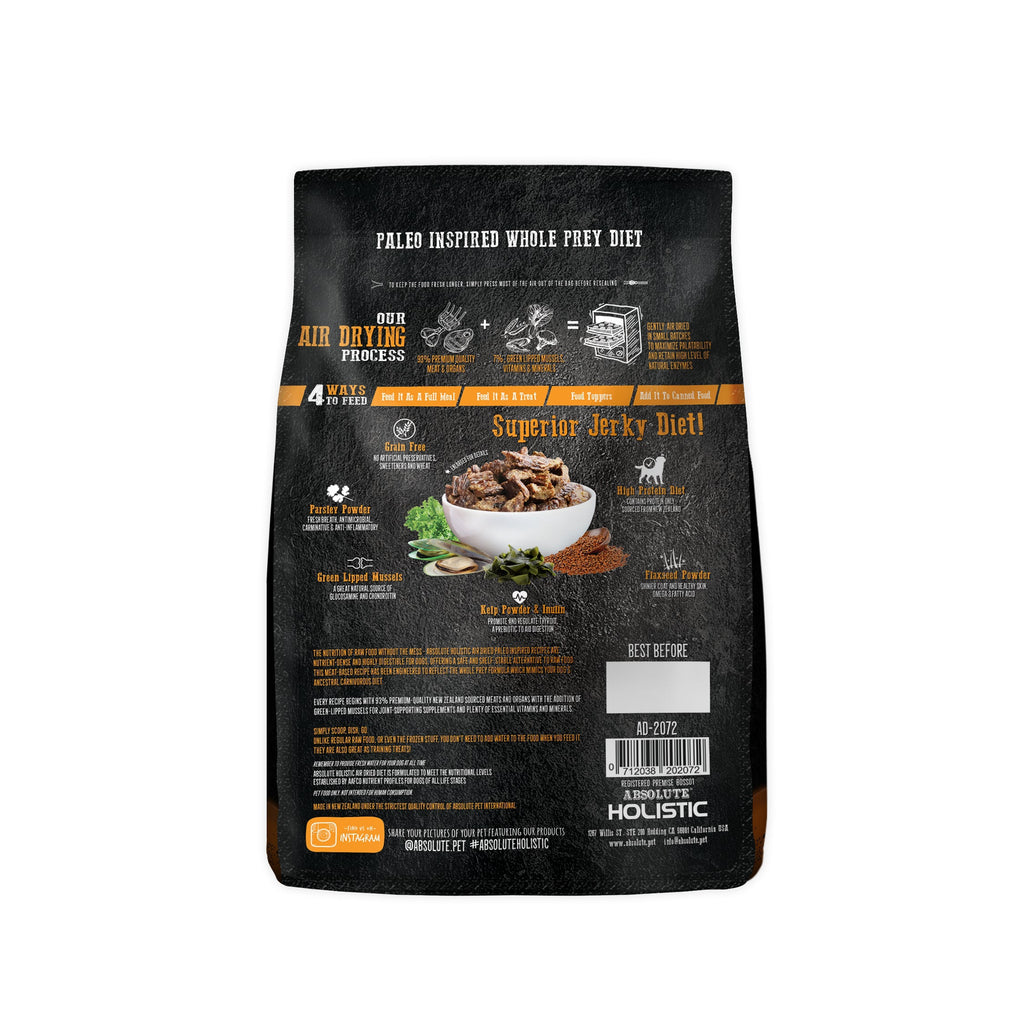 Absolute Holistic Air Dried Food for Dogs - Lamb & Salmon (1kg)