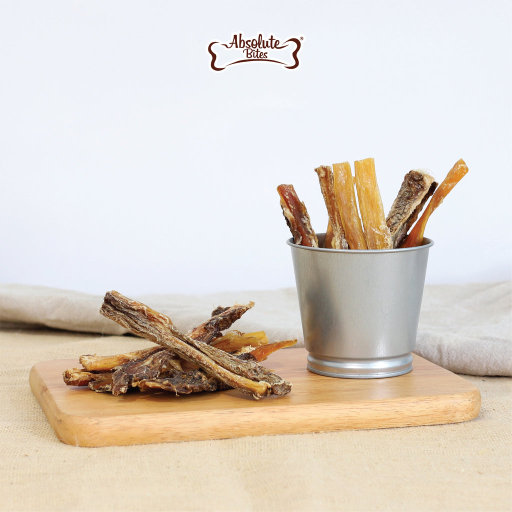 Absolute Bites Single Ingredient Air Dried Treats for Dogs - 100% New Zealand Free Range Wild Deer Sinew (150g)