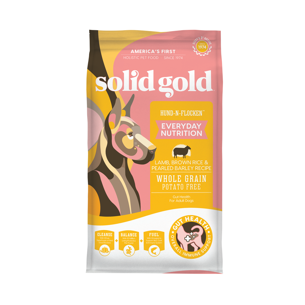 Solid Gold Grain Free Dry Dog Food - Lamb & Pearled Barley, Hund-N-Flocken (24lbs)
