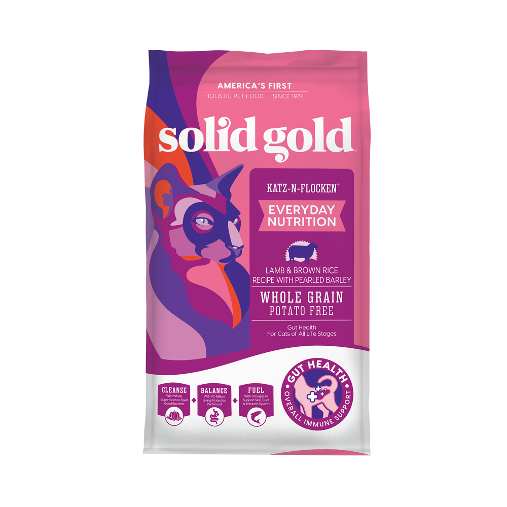 Solid Gold Grain Free Dry Cat Food - Lamb & Barley, Katz-N-Flocken (3lbs)