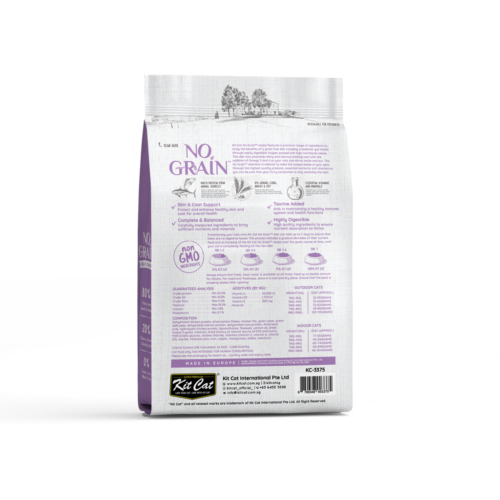 Kit Cat No Grain Dry Cat Food - Tuna & Salmon (Sample)